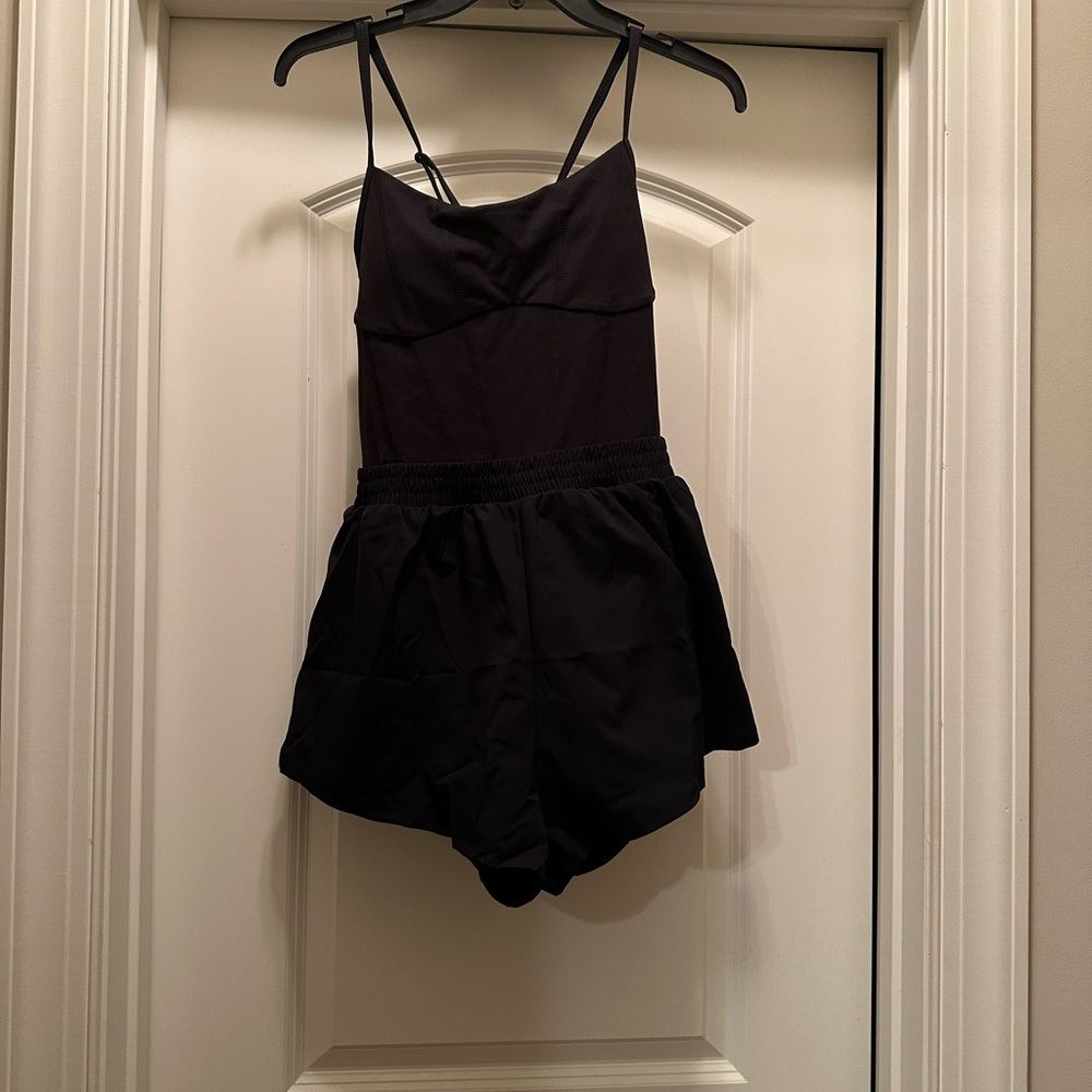PINK Victoria's Secret Black romper